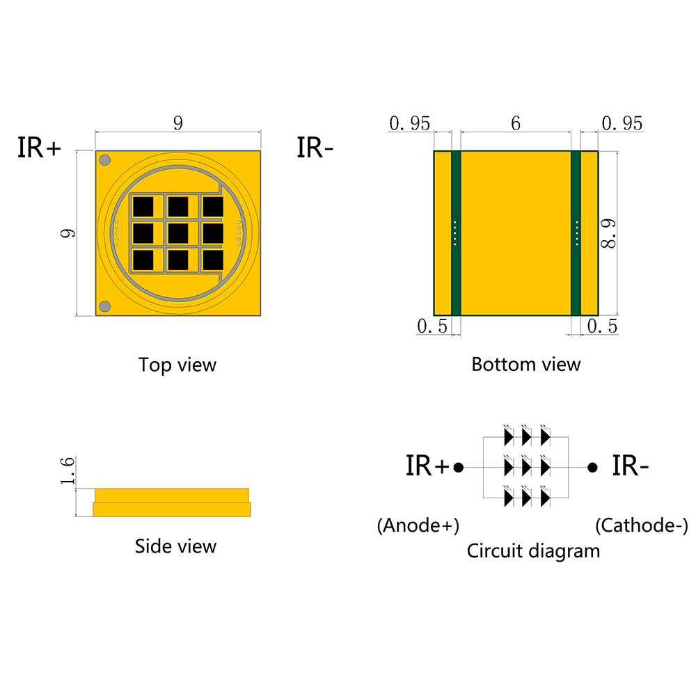 9090LASER VCSEL高功率医疗美容疗法专用808nm红外棒棒光源