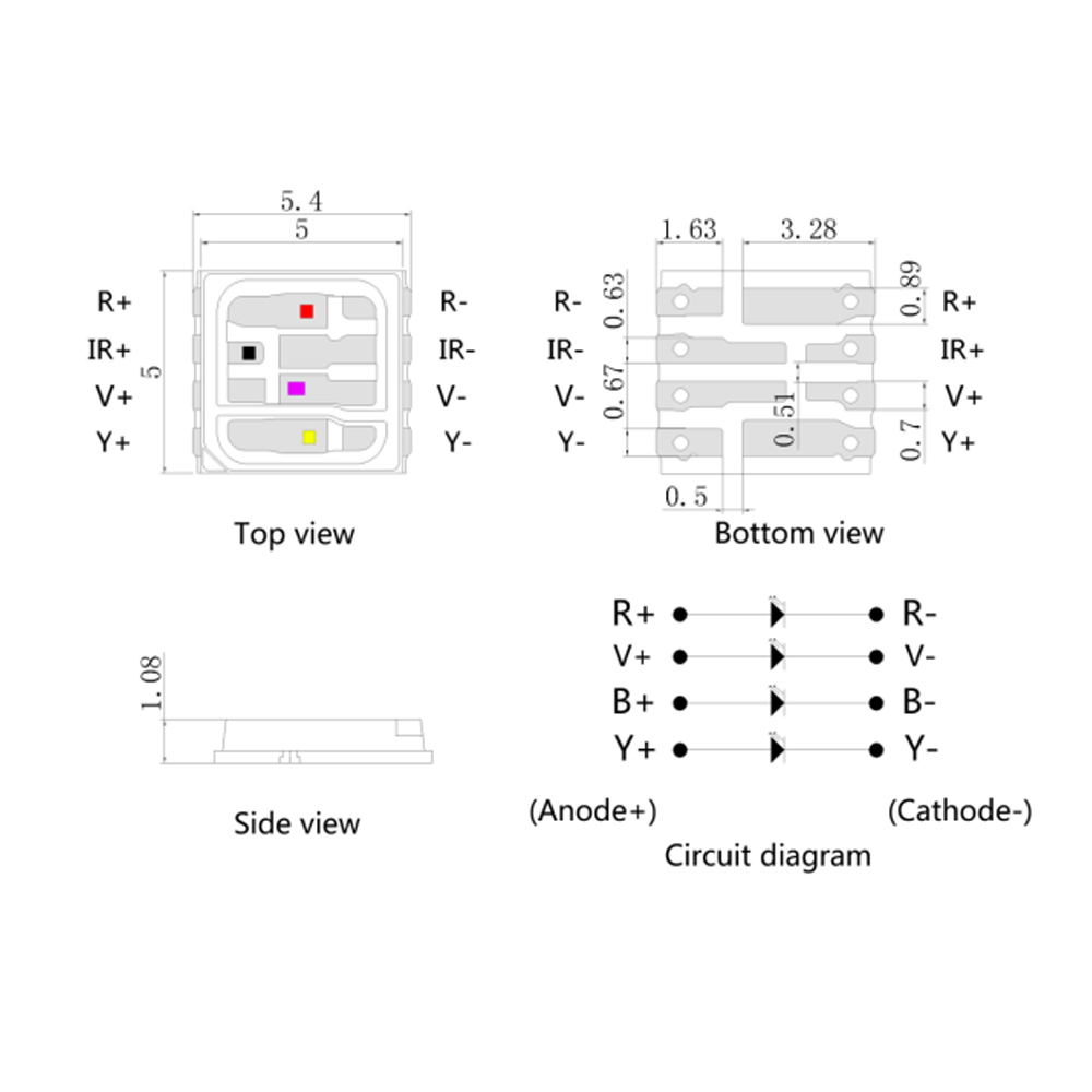 陶瓷5054四分之四一颜色高功率超高亮度医疗美容处理LED光源