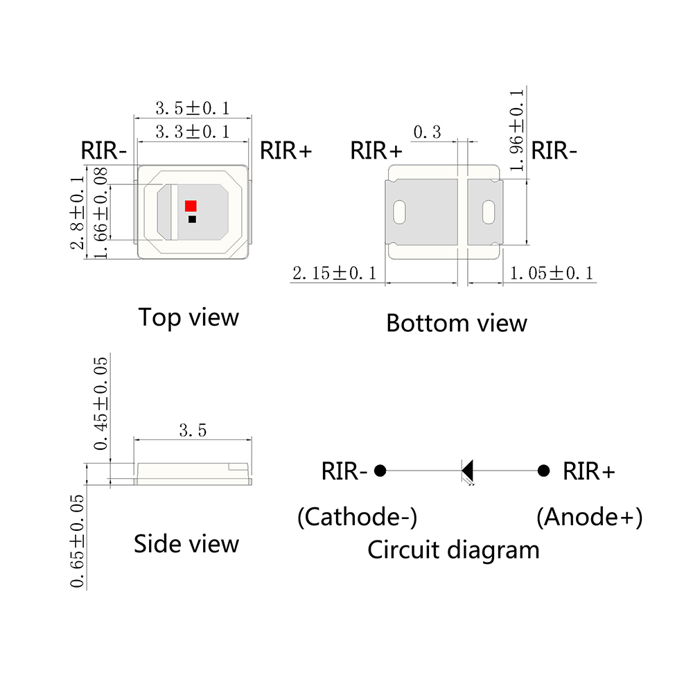 2835贴片655-855nm红外医疗美容LED灯珠