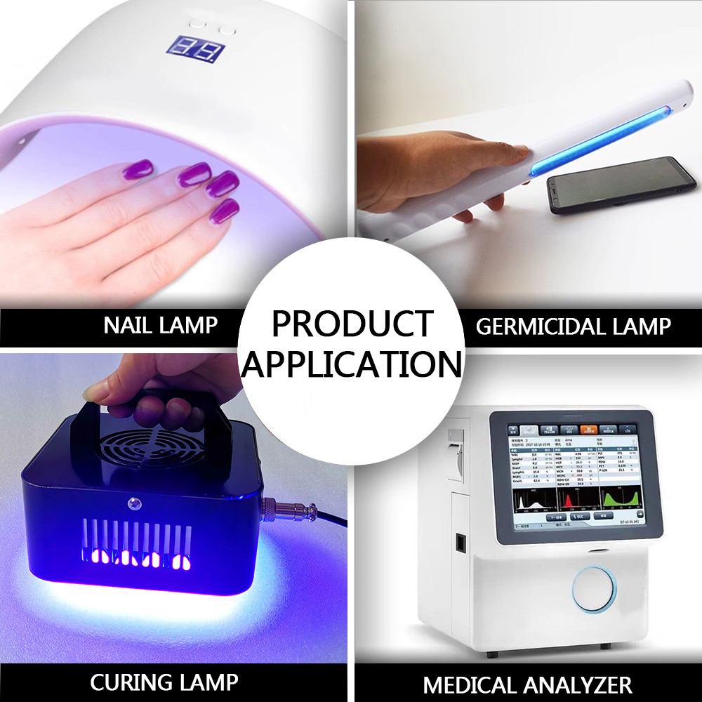 陶瓷7070紫外线LED珠360-400NM UV固化珠宝识别灯珠高功率紫色光源